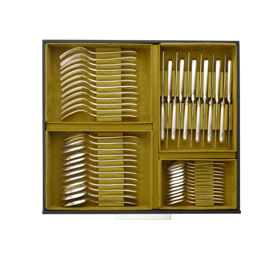 Flatware set for 12 people (110 pieces) with chest
